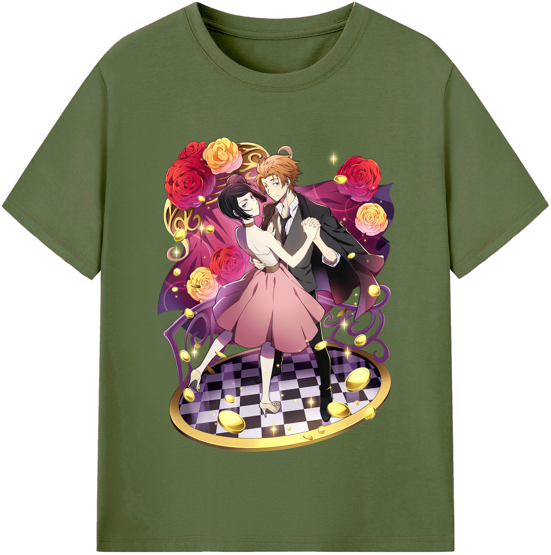 （画像用） 文豪ストレイドッグス Bungo Stray Dogs 綿100％半袖Tシャツ（フロントプリント）